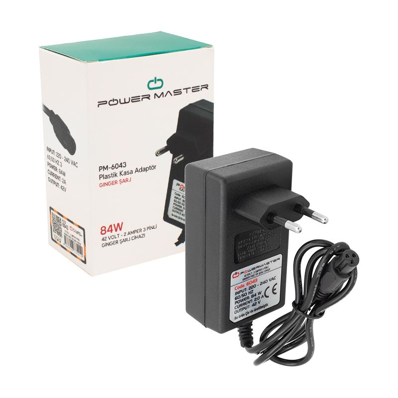 42V 2A POWERMASTER 3-PIN GINGER CHARGER 84W