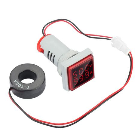 22mm AC 60-500V Voltmetre-Kırmızı