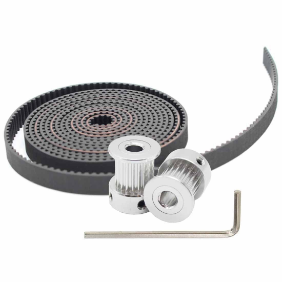 GT2 Zamanlama Kayışı (5mt) 6mm Kayış+GT2 20 Dişli Kasnak (5mm)
