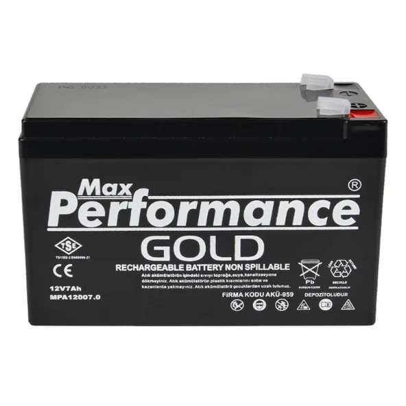 MAX PERFORMANCE GOLD 12V 1.3A - batteries