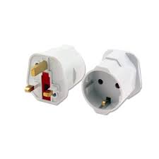 2 x UK Plug Adaptor Schuko Type G Model - electric