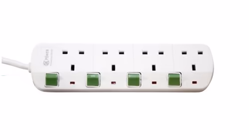 DuraGreen 4 WAY SWITCHED EXTENSION SOCKET WITHOUT CABLE