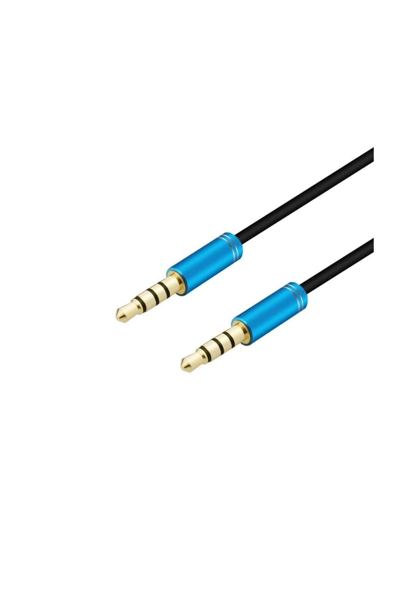3.5mm Male-Male 3.5mm Male/Male 4-Way Stereo Aux CableMetal Head Stereo Aux Cable - mainled