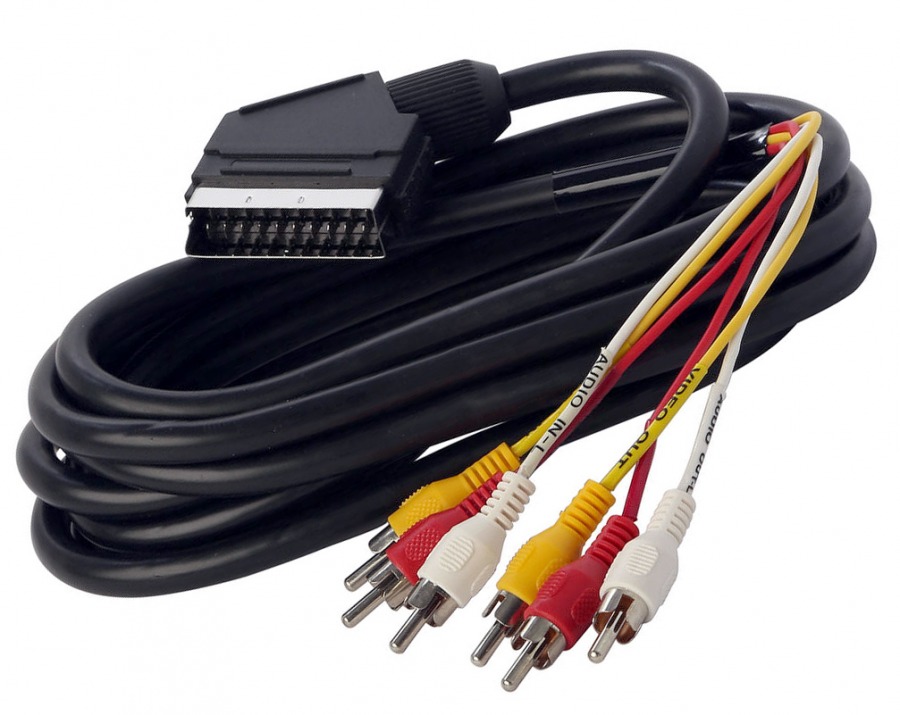 Scart 6 RCA Stereo Standart 1,5 Metre Kablo