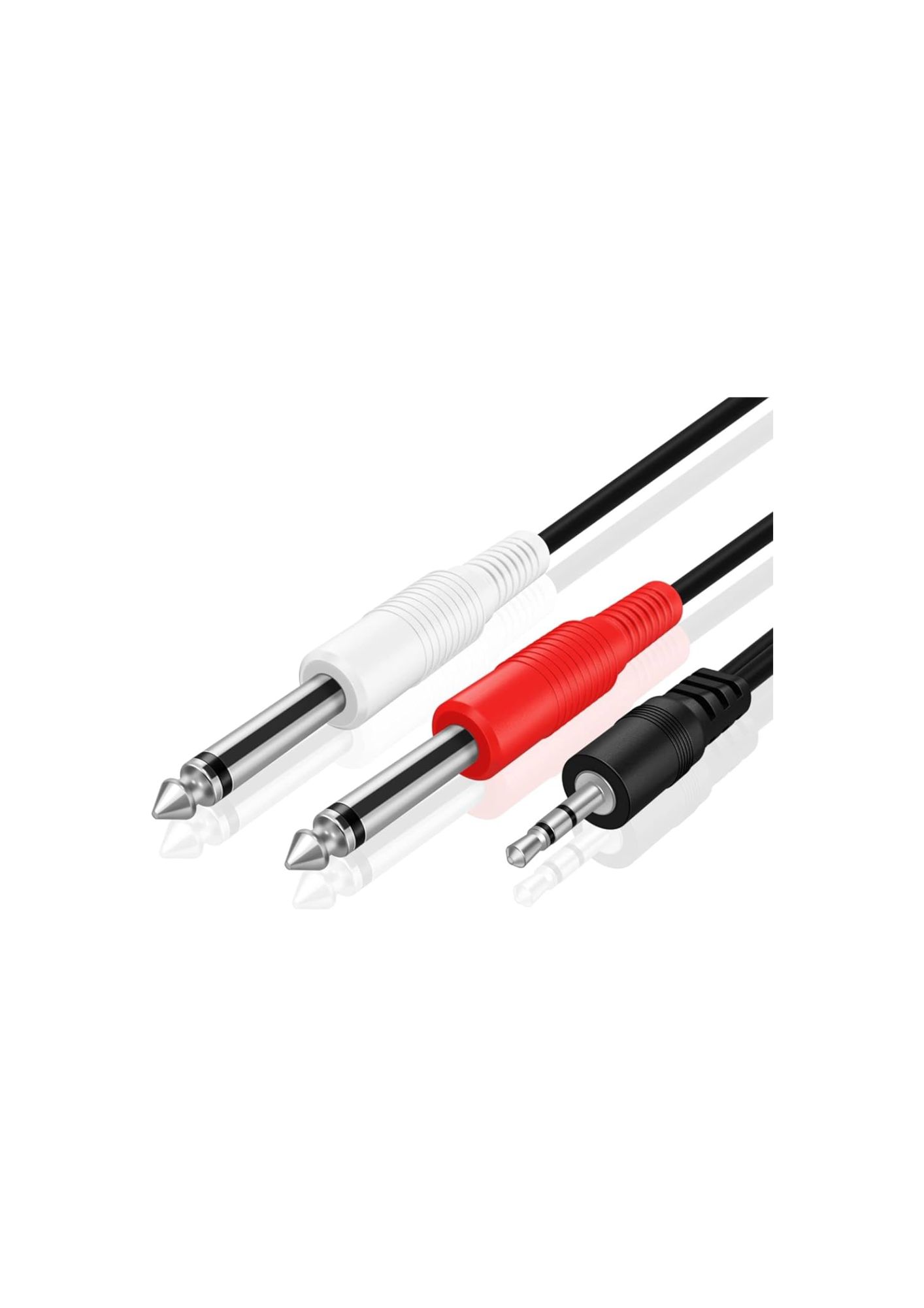 3.5 mm Stereo Male to 2x6.3 mm Mono Male Audio Cable (5 meters)