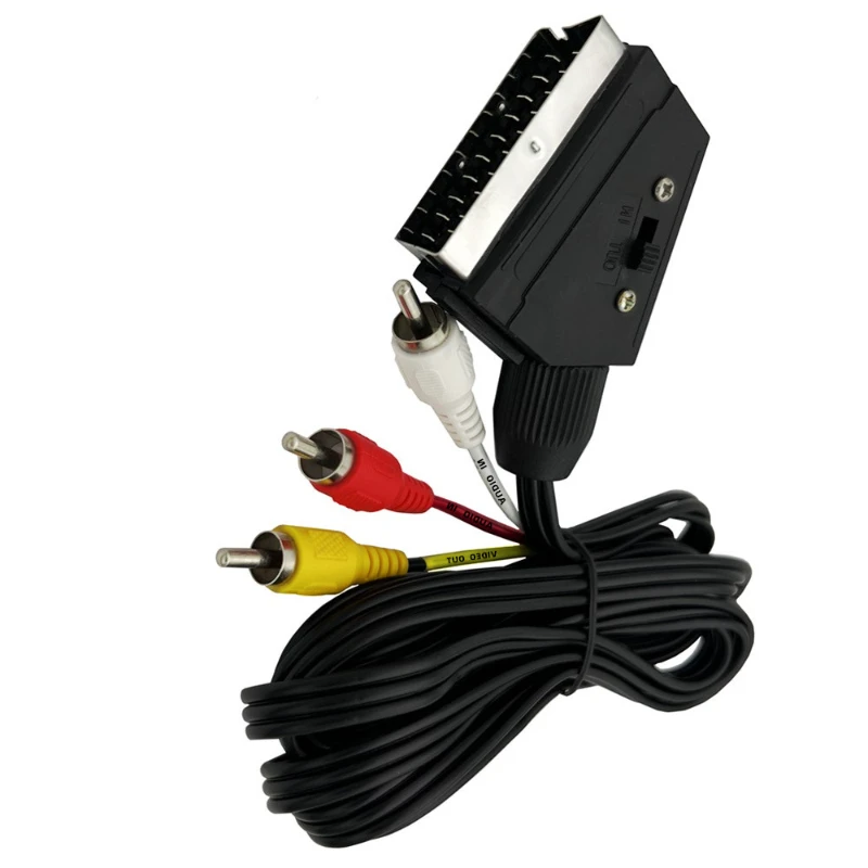Scart Adaptor To 3 RCA Cable