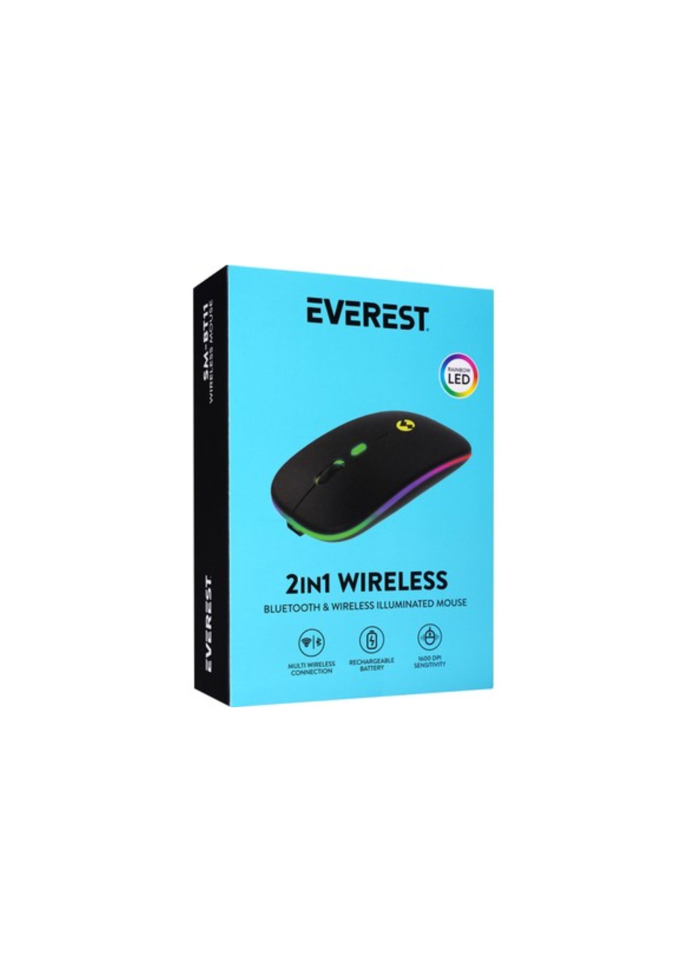 Everest 2'si 1 arada Bluetooth ve Kablosuz Aydınlatmalı Mouse