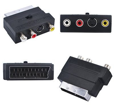 Scart - 3 RCA S-Video Adaptör Kompozit