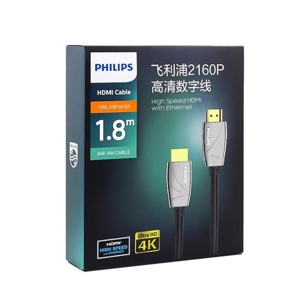 PHILIPS HDMI WITH ETHERNET CABLE SWL4181W/93 1.8M