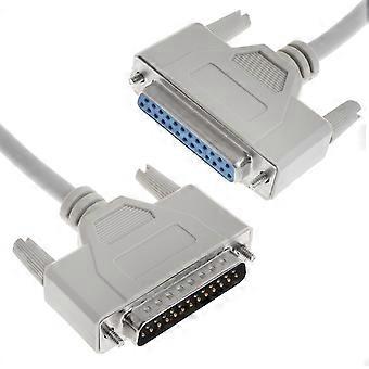1.5m parallel DB25 male printer cable for connecting a computer with DB25 male interface to the printer