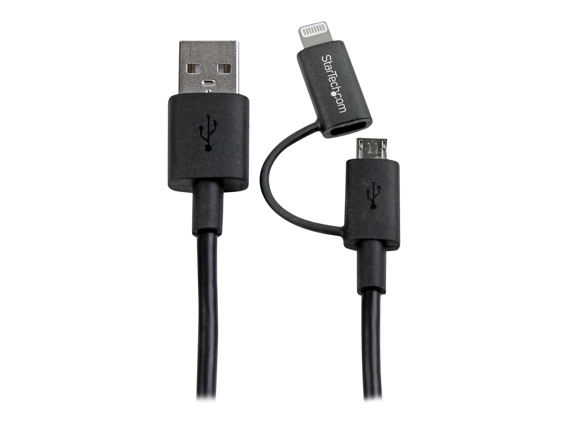 USB MALE TO LIGHTNING 8PIN + MICRO USB CABLE
