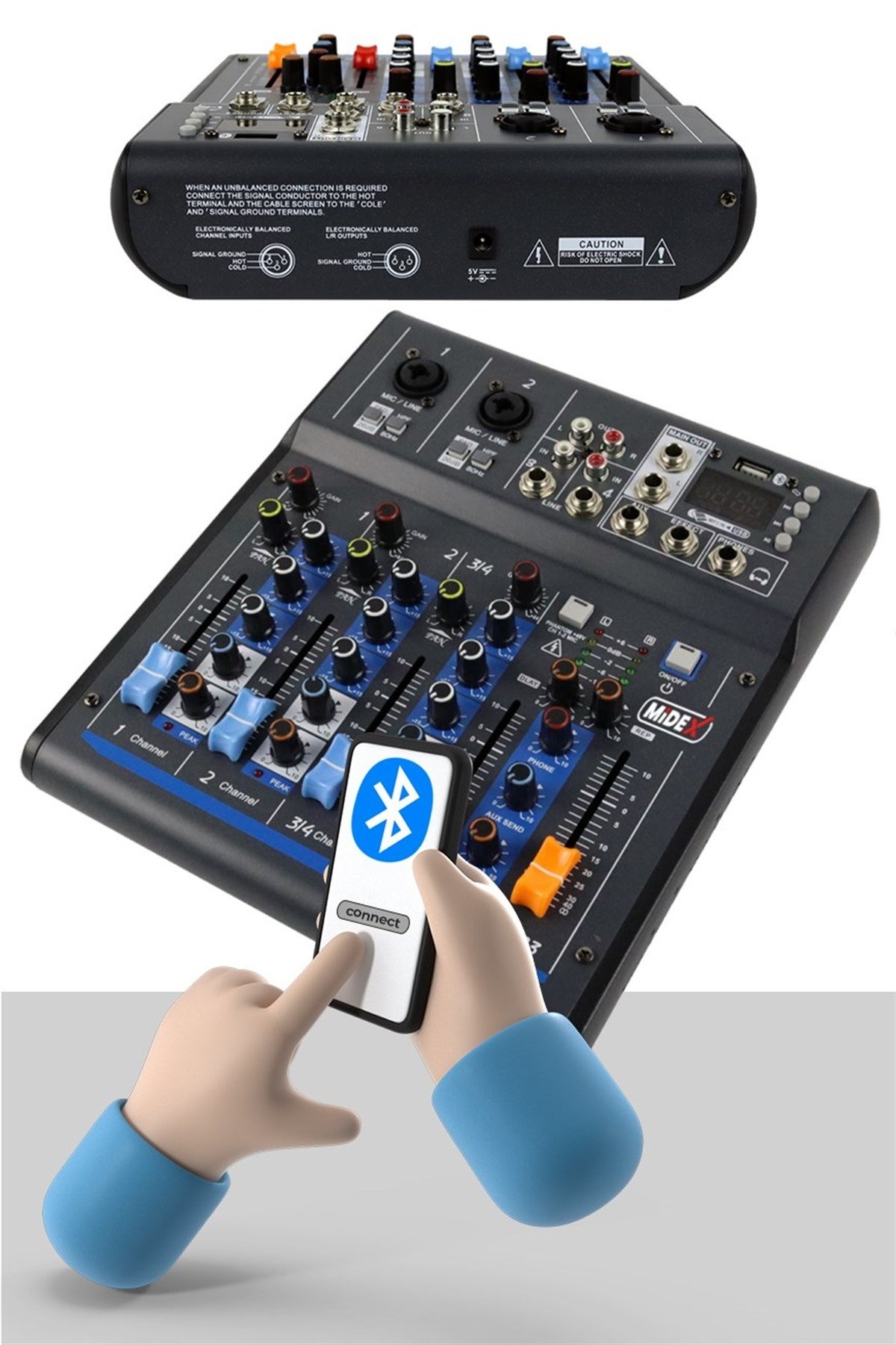 MIDEX MDX-45S 4 CHANNEL MIXER