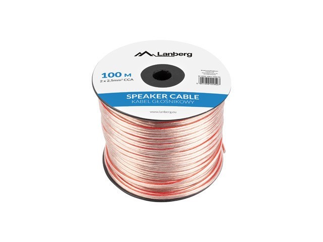 SPEAKER CABLE 2x0.5 TRANSPARENT 100 meters TSE