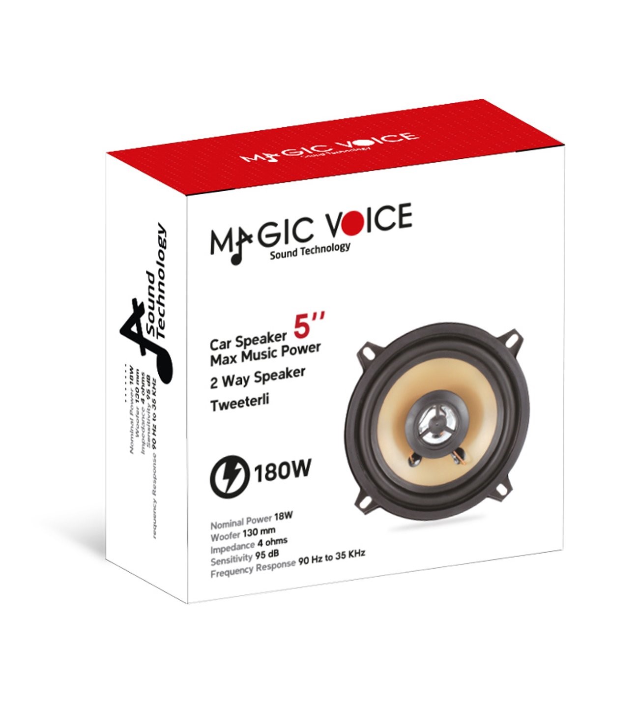 MAGIC VOICE CAR SPEAKER 4'' 2 WAY SPEAKER TWEETERLİ 150W