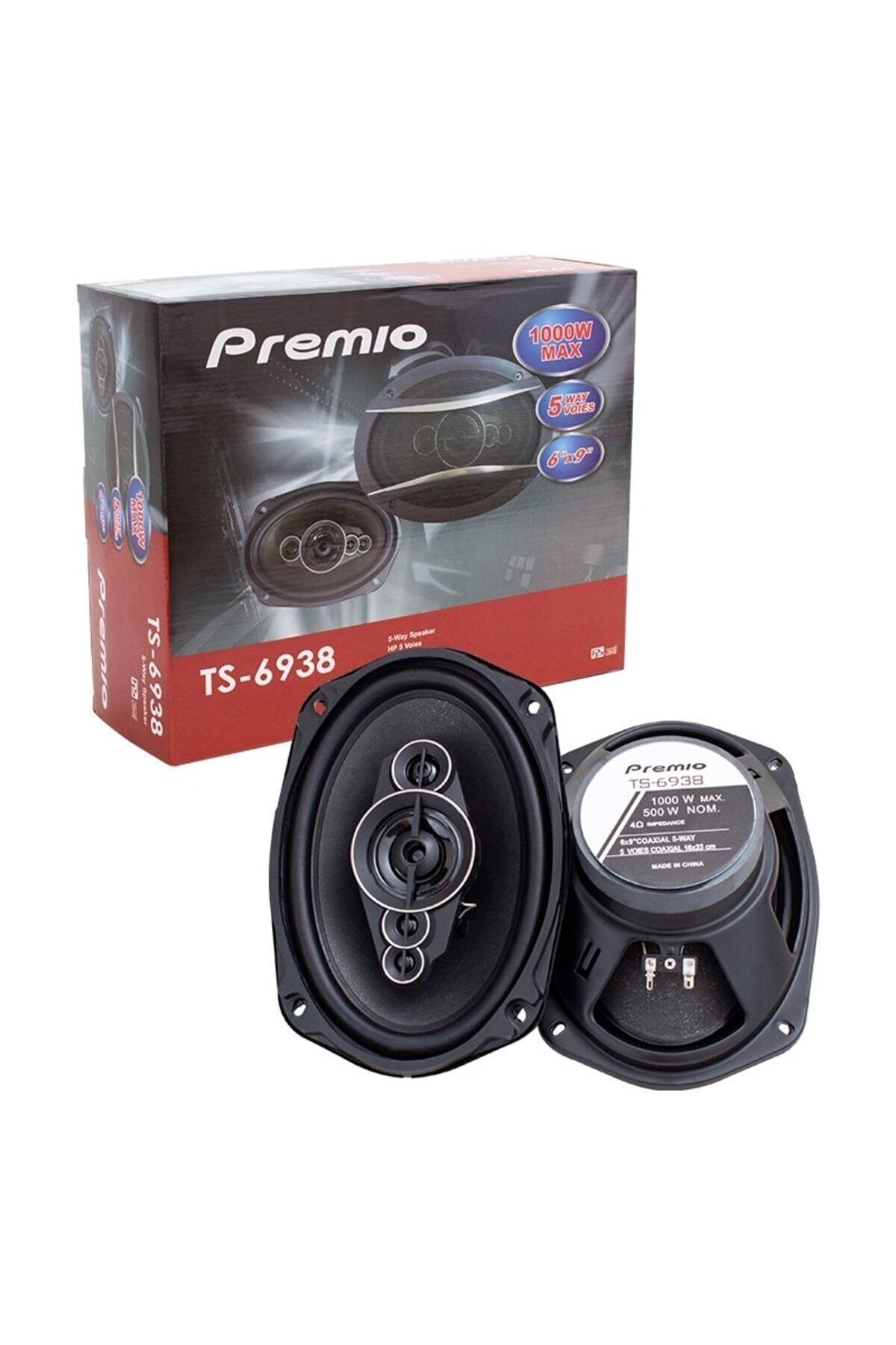Premio TS-6938 5'' 6X9 Oval Oto Hoparlör 1000W-1800W 2'li Set