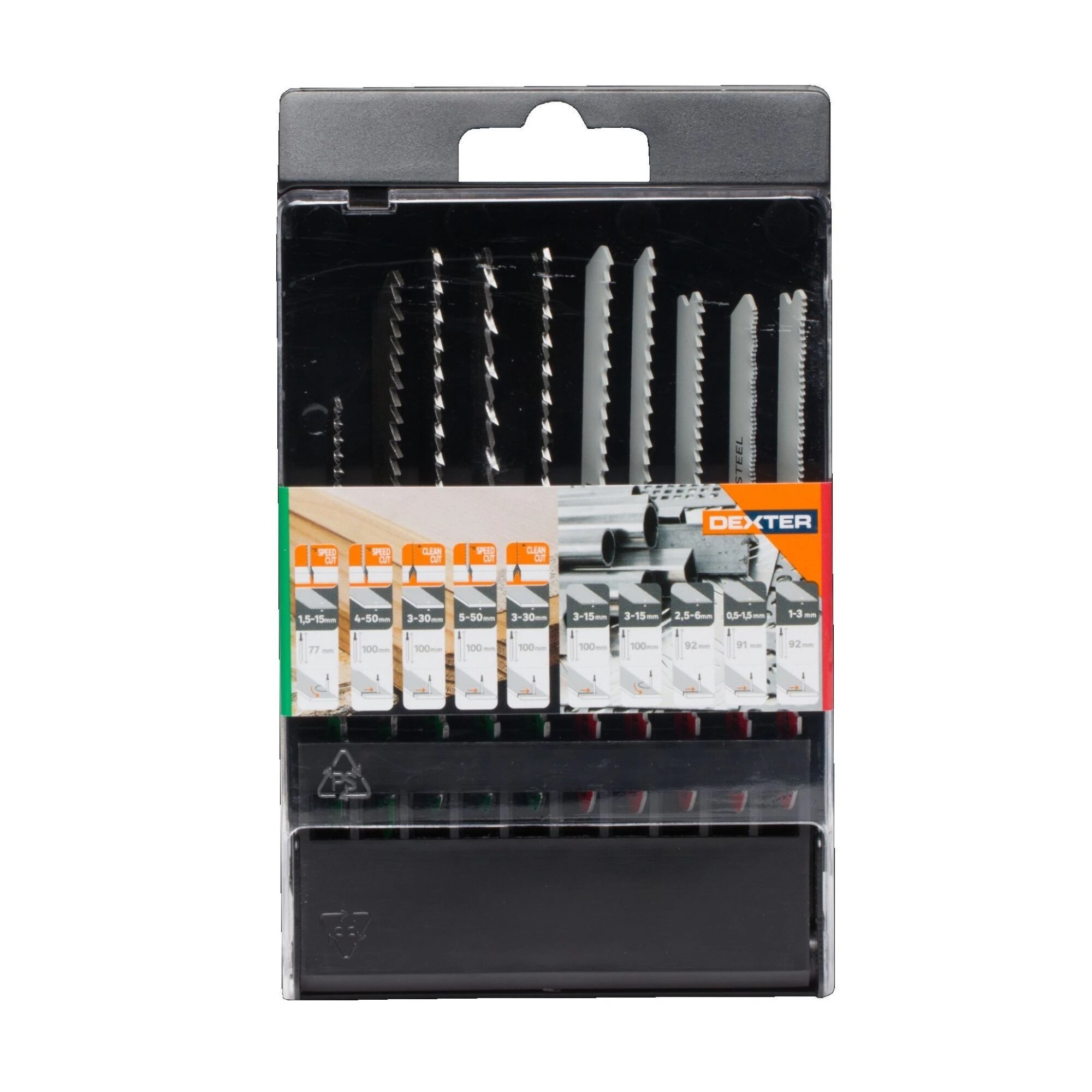 SET OF 10 VERTICAL DEXTER SAW BLADE FOR WOOD AND METAL CUTTING MAX 50 MM