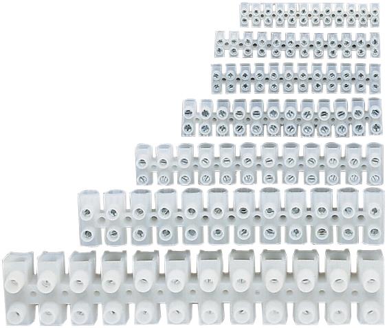 12 position white screw terminal several sizes