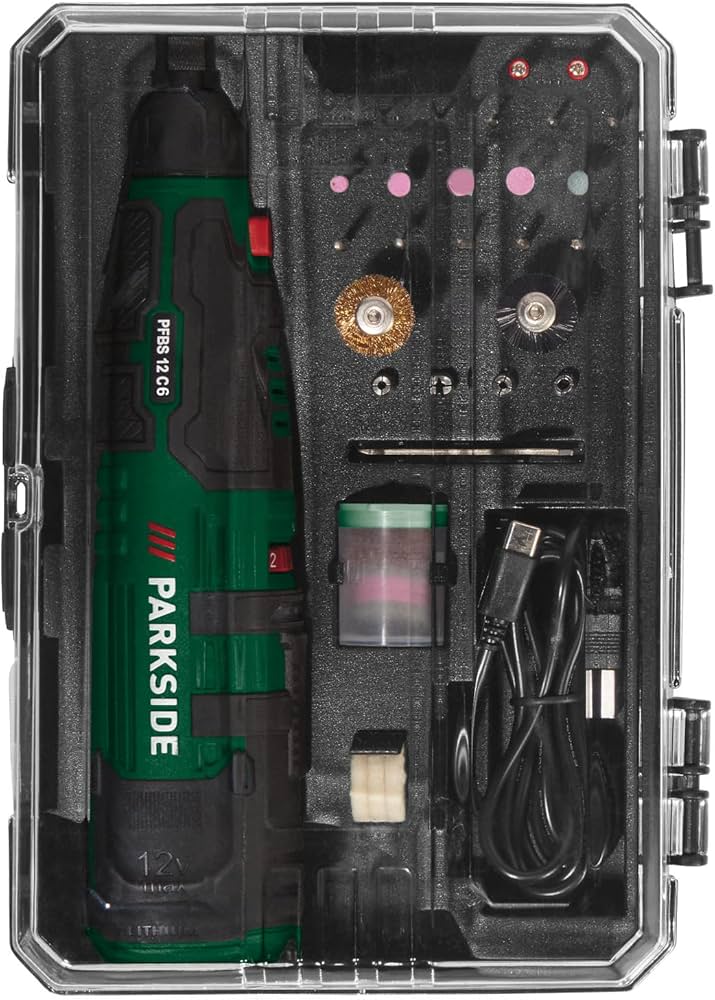 PARKSIDE 12V AKÜLÜ HASSAS MATKAP VE TAŞLAMA MAKİNESİ - SCREW SET