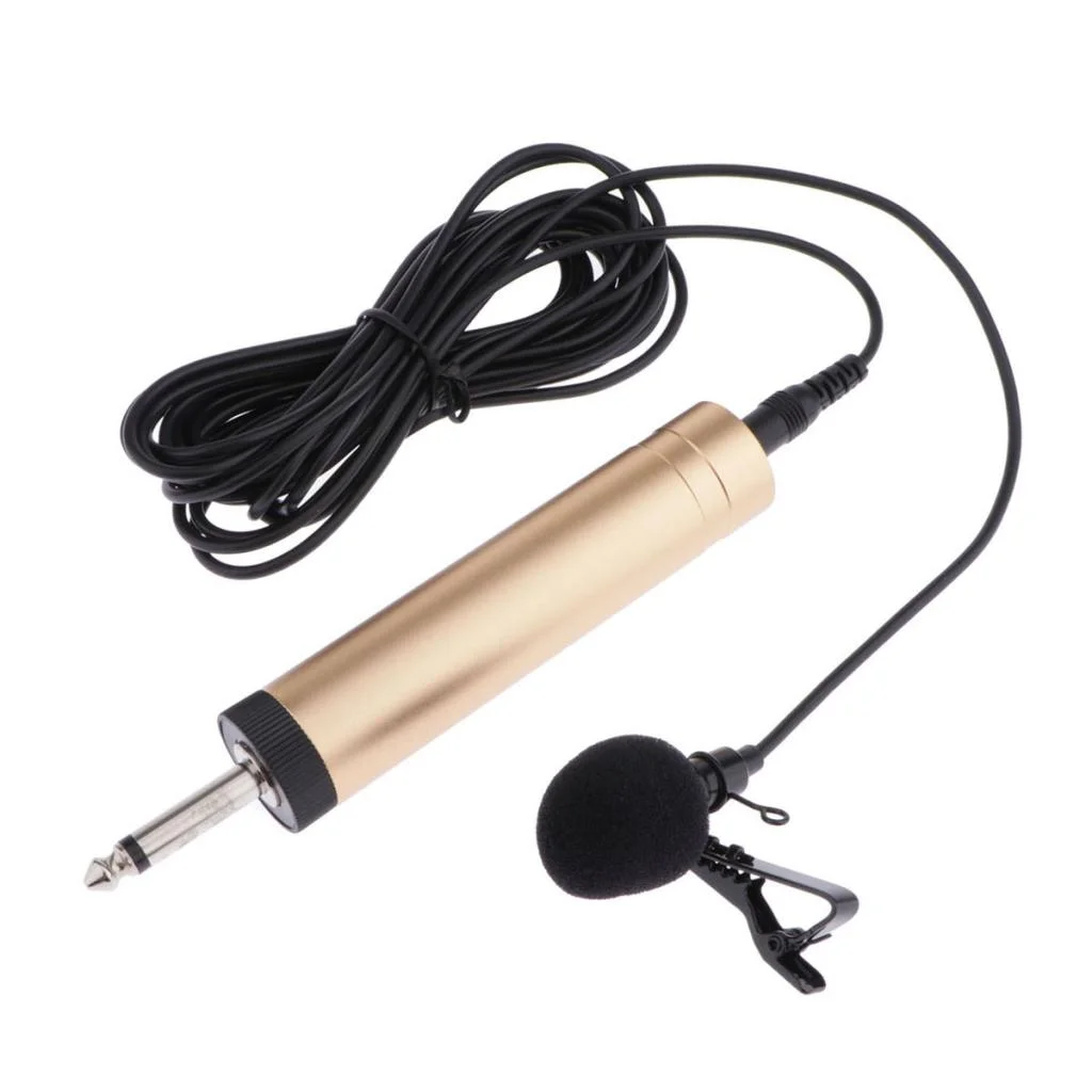 Lapel microphone with high-quality gold AA battery. - sound